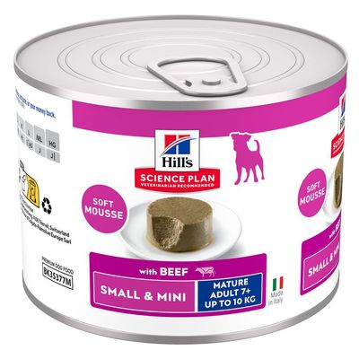 Hill's Science Plan wołowina senior małe rasy 200 g × 24