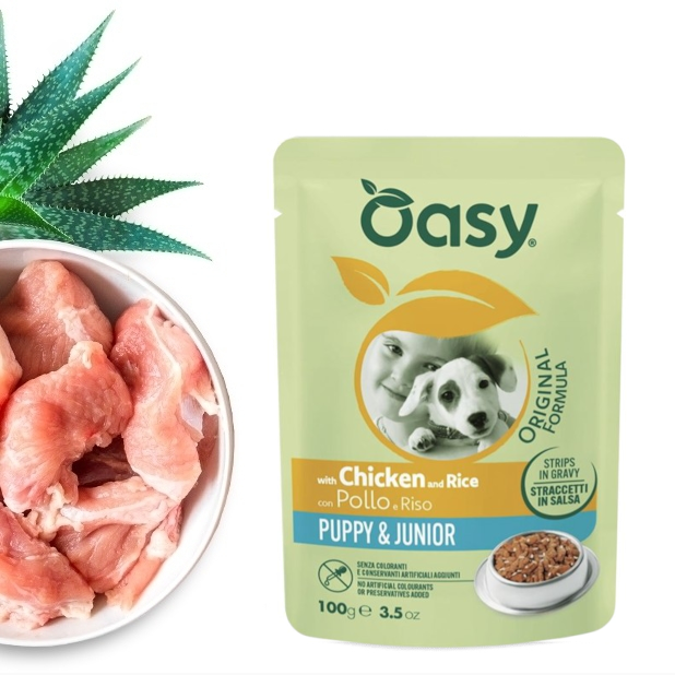 Oasy Strips kurczak puppy 100 g