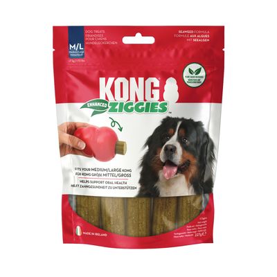 Kong Ziggies Enhanced średnie rasy, duże rasy 227 g