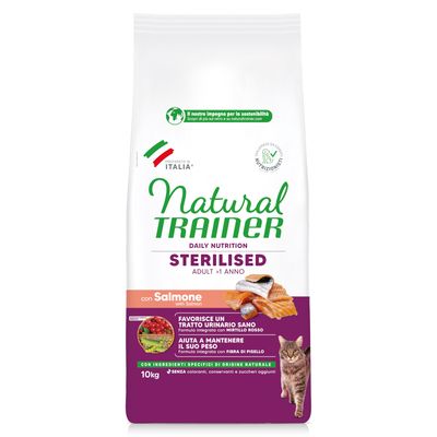 Trainer Natural Trainer Sterilised Indoor łosoś adult 10 kg