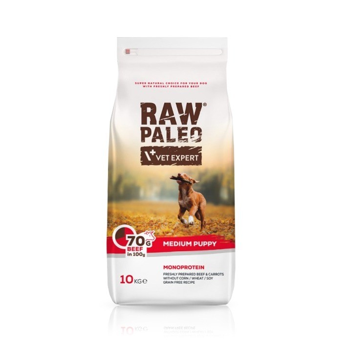 VetExpert Raw Paleo wołowina puppy średnie rasy 2,5 kg