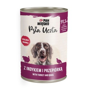 Pan Mięsko Psia Uczta indyk, przepiórka adult 400 g