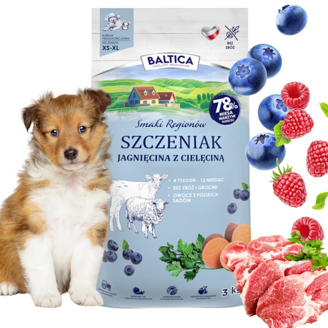 Baltica Smaki Regionów cielęcina, jagnięcina junior 3 kg