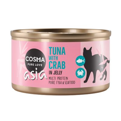 Cosma Asia Indoor krab, tuńczyk w galaretce 85 g × 6