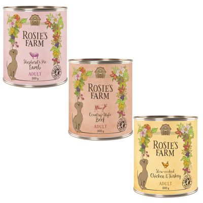 Rosie's Farm indyk, jagnięcina, kurczak, wołowina adult 800 g × 6