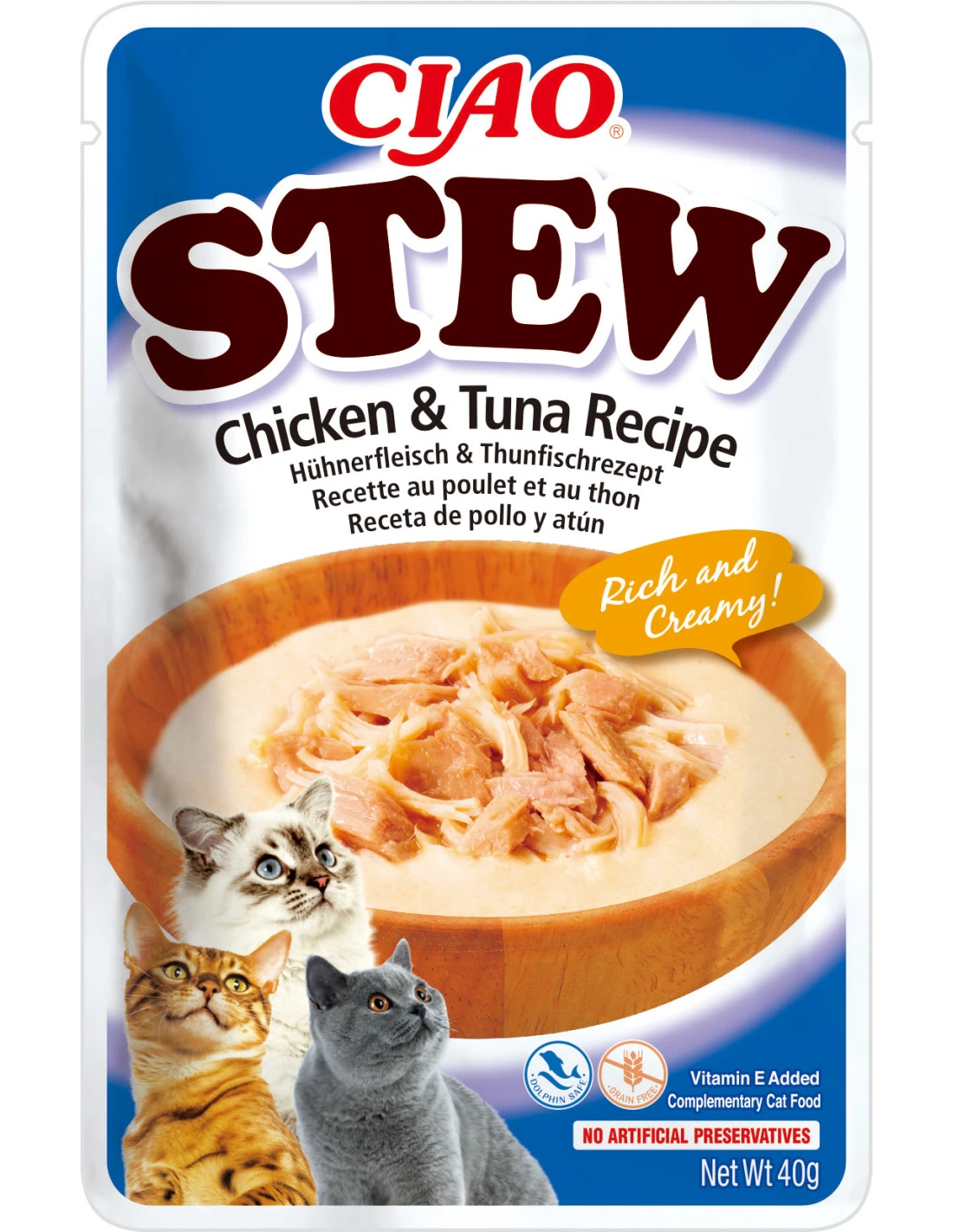 Inaba Ciao Stew kurczak, tuńczyk w sosie 40 g