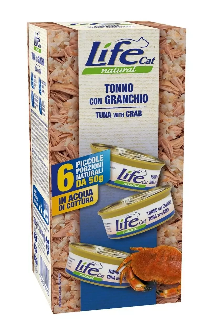 Life Cat krab, tuńczyk kawałki adult 50 g × 6