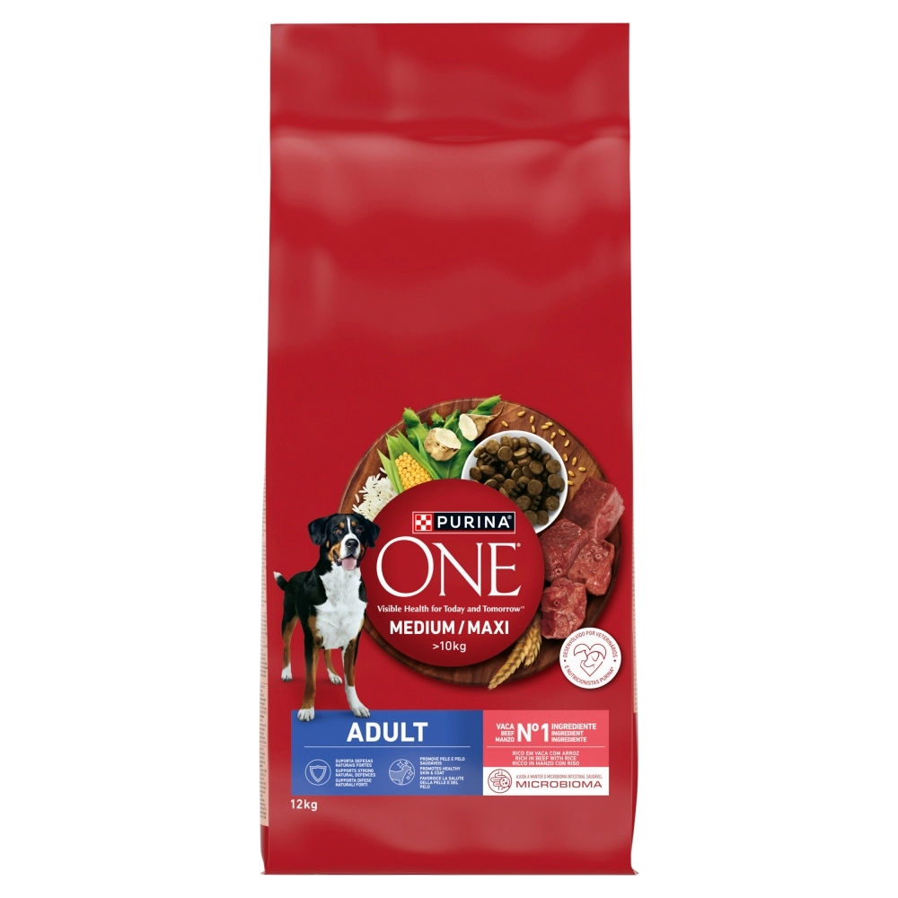 Purina One wołowina adult średnie rasy, duże rasy 12 kg