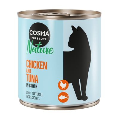 Cosma Nature Indoor kurczak, tuńczyk w bulionie 280 g × 6
