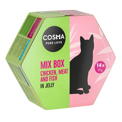 Cosma Indoor mix smaków w galaretce adult 85 g × 14