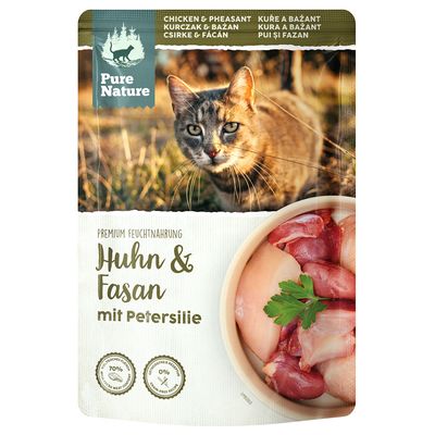 Pure Nature Feline bażant, kurczak w bulionie adult 85 g × 12