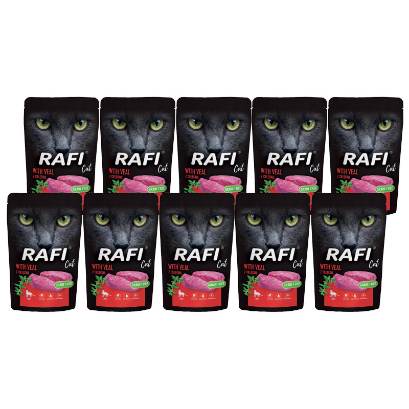 Rafi Cat cielęcina w sosie adult 100 g × 10