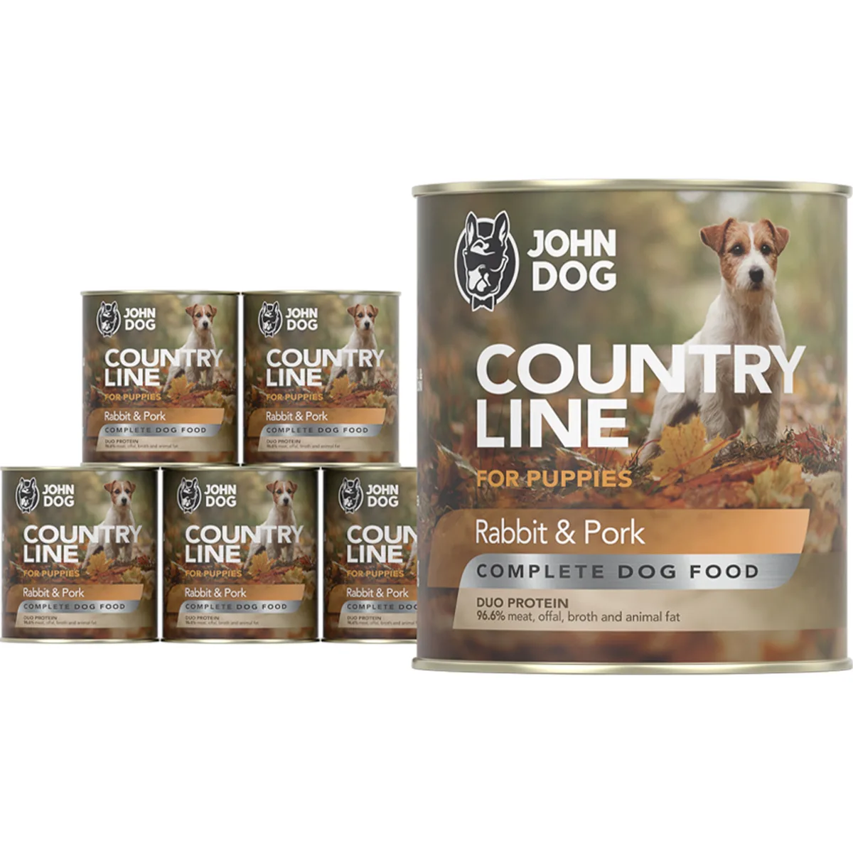 John Dog Country królik, wieprzowina junior 800 g