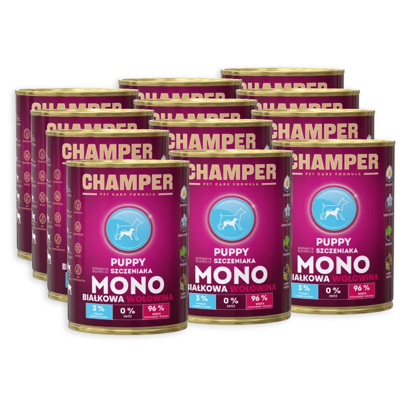 Champer Puppy wołowina junior 400 g × 12