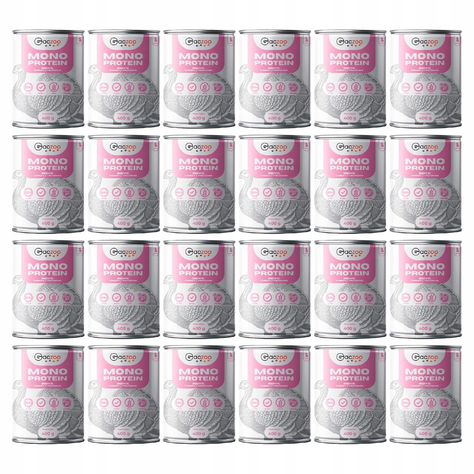 Gaczoo Mono Protein indyk puppy 400 g × 24