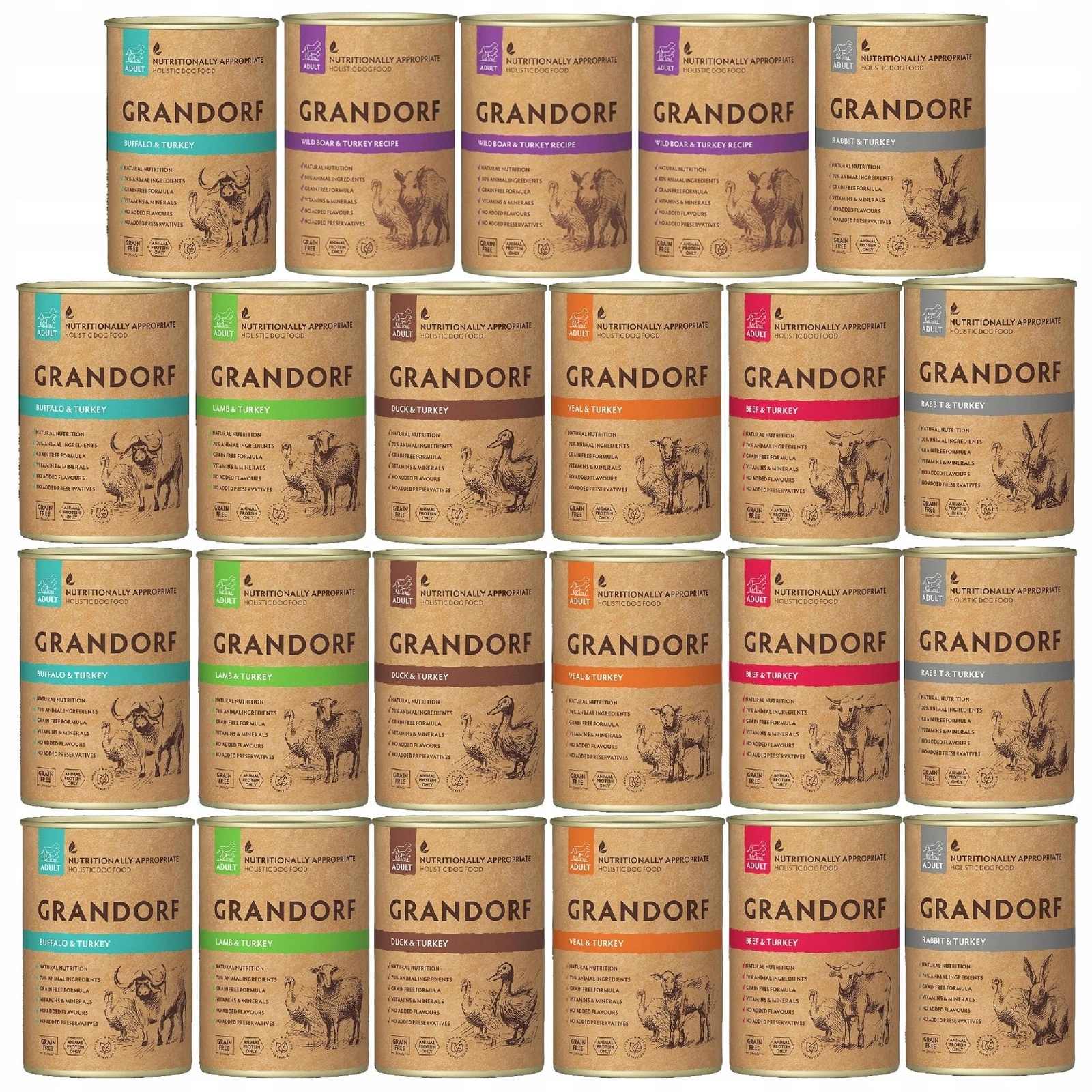 Grandorf mix smaków 400 g × 24