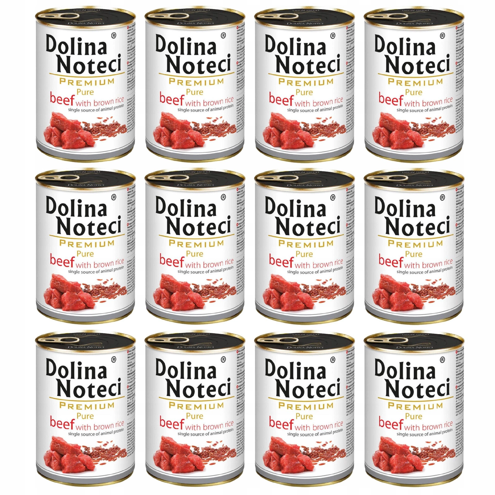 Dolina Noteci Premium Pure wołowina z ryżem adult 400 g × 12
