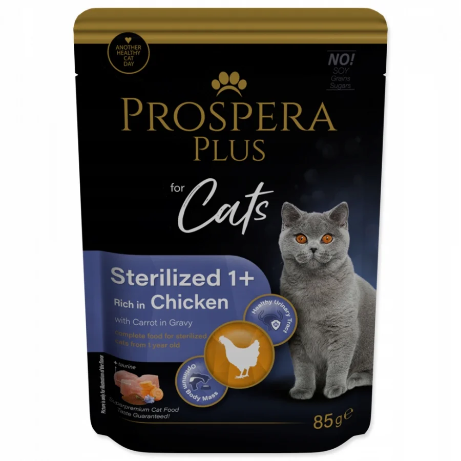 Prospera Plus Sterilised kurczak z marchewką w sosie adult 85 g
