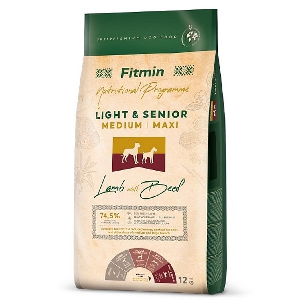 Fitmin Dog Medium/Maxi Light senior jagnięcina, wołowina 12 kg