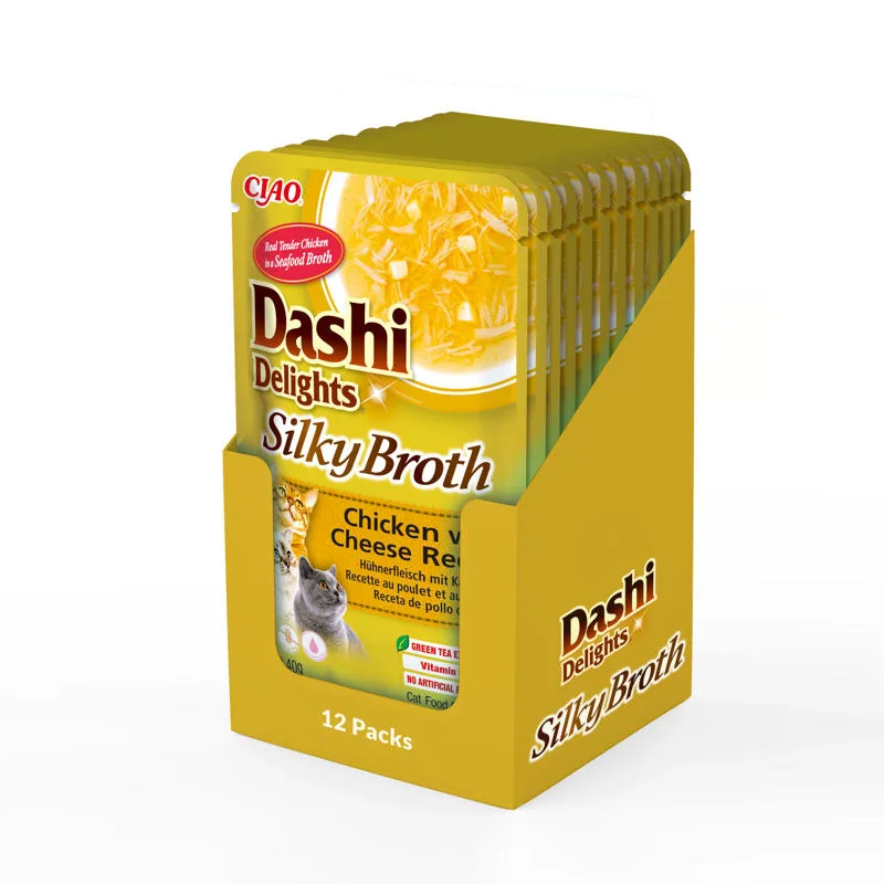 Inaba Dashi Delights kurczak, ser w bulionie adult 40 g × 12