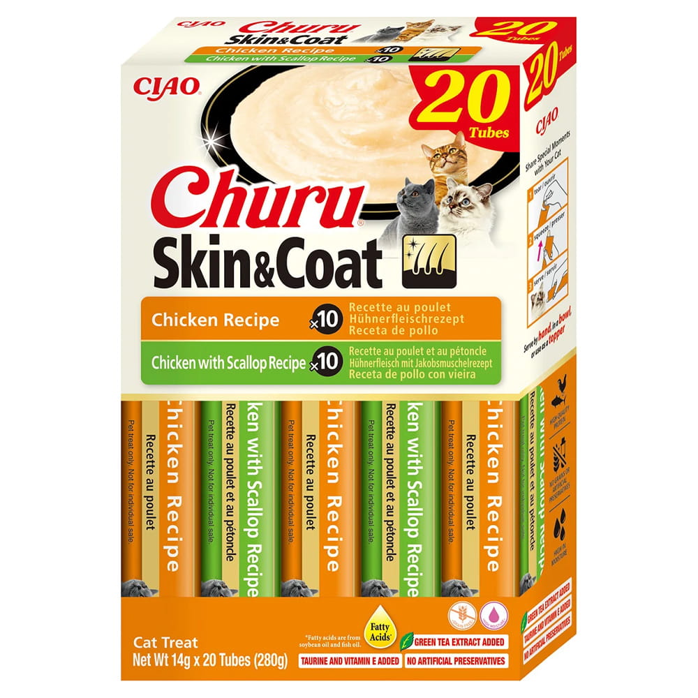 Inaba Churu Skin & Coat kurczak 14 g × 20