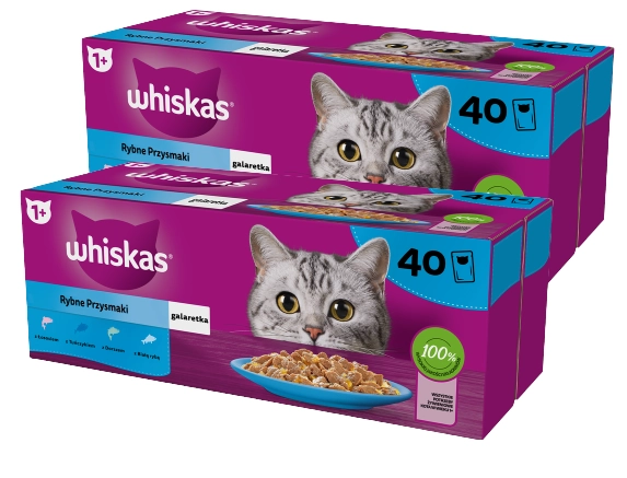 Whiskas mix smaków w galaretce adult 85 g × 80