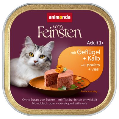 Animonda Vom Feinsten Sensitive cielęcina, drób pasztet adult 100 g × 32