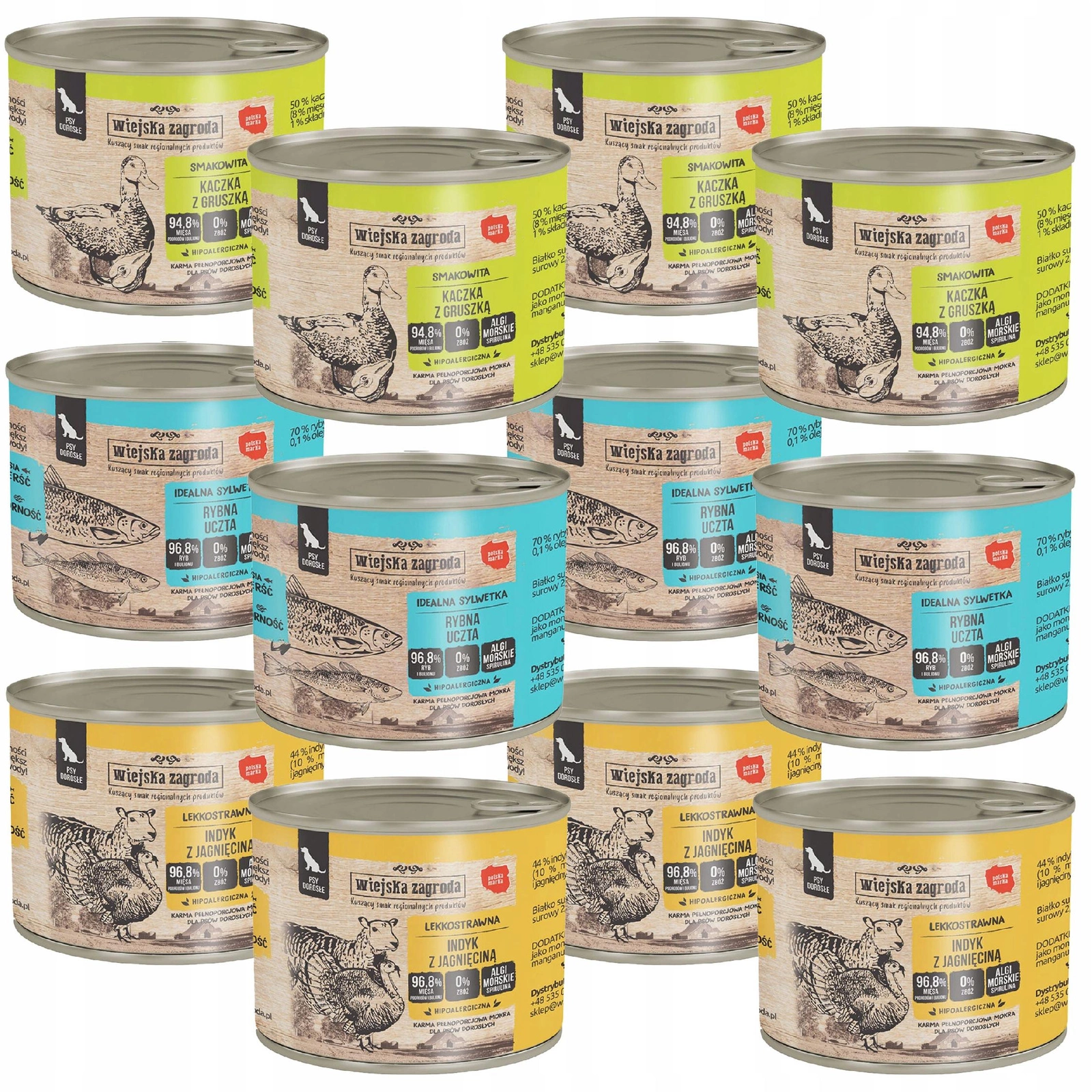 Wiejska Zagroda mix smaków 200 g × 12