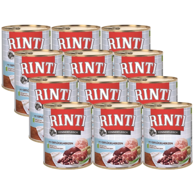 Rinti Kennerfleisch kurczak, serca drobiowe adult 800 g × 12
