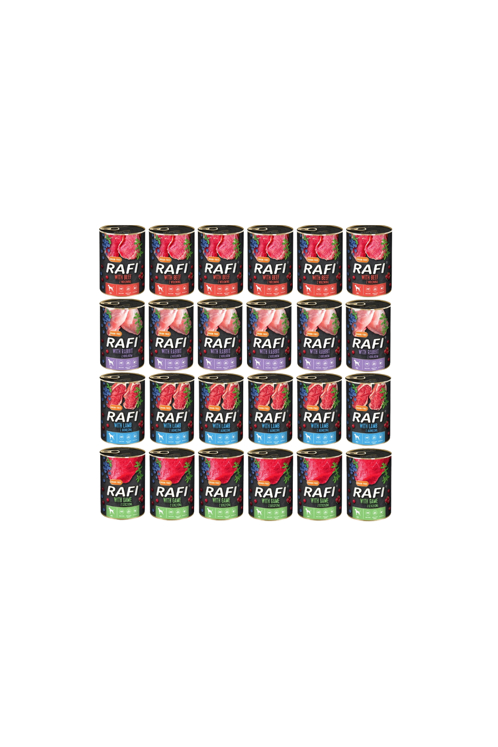 Rafi Classic dziczyzna, jagnięcina, królik, wołowina adult 400 g × 24