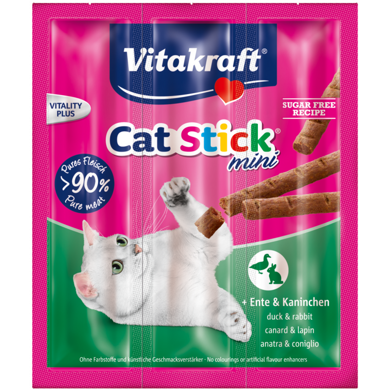 Vitakraft Cat Stick kaczka, królik 18 g × 3
