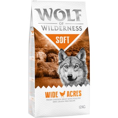 Wolf of Wilderness Soft kurczak adult 12 kg × 2