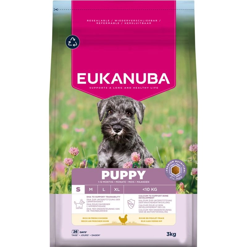 Eukanuba Premium Nutrition kurczak puppy małe rasy 3 kg