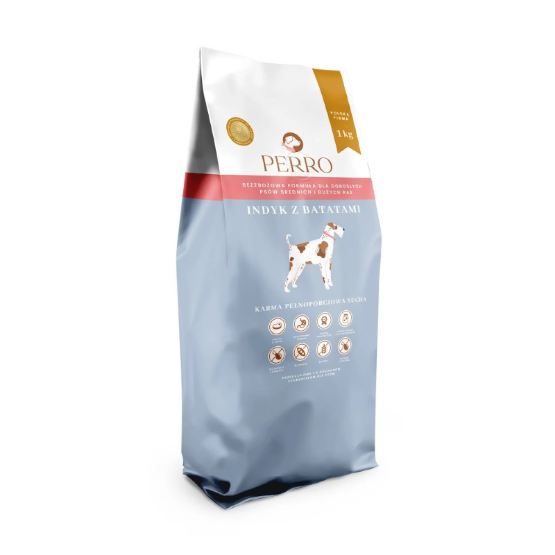 Perro indyk z batatem adult średnie i duże rasy 1 kg