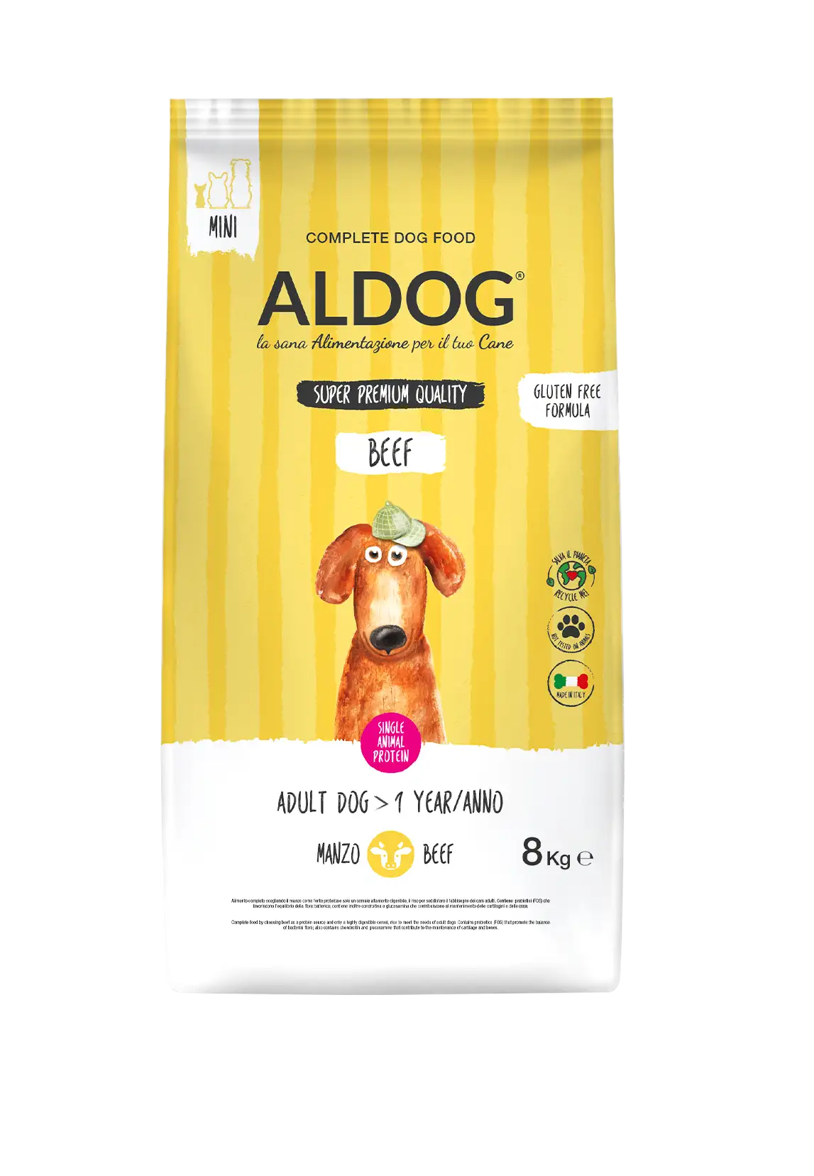 Aldog Beef wołowina adult małe rasy 8 kg
