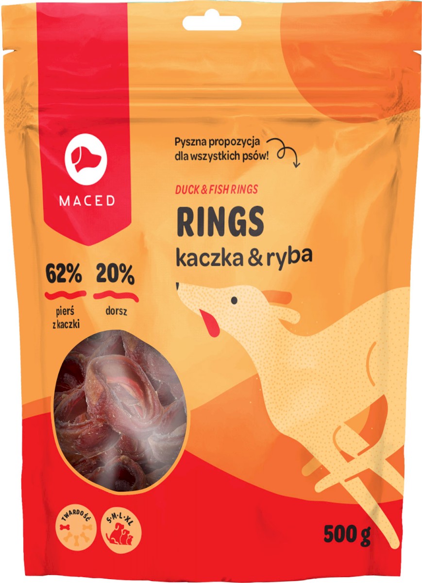 Maced Rings kaczka, ryba 500 g