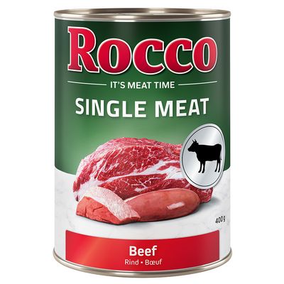 Rocco Single Meat cielęcina, wołowina adult 400 g × 12