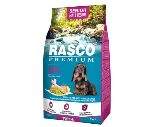 Rasco Premium kurczak senior małe rasy, średnie rasy 3 kg