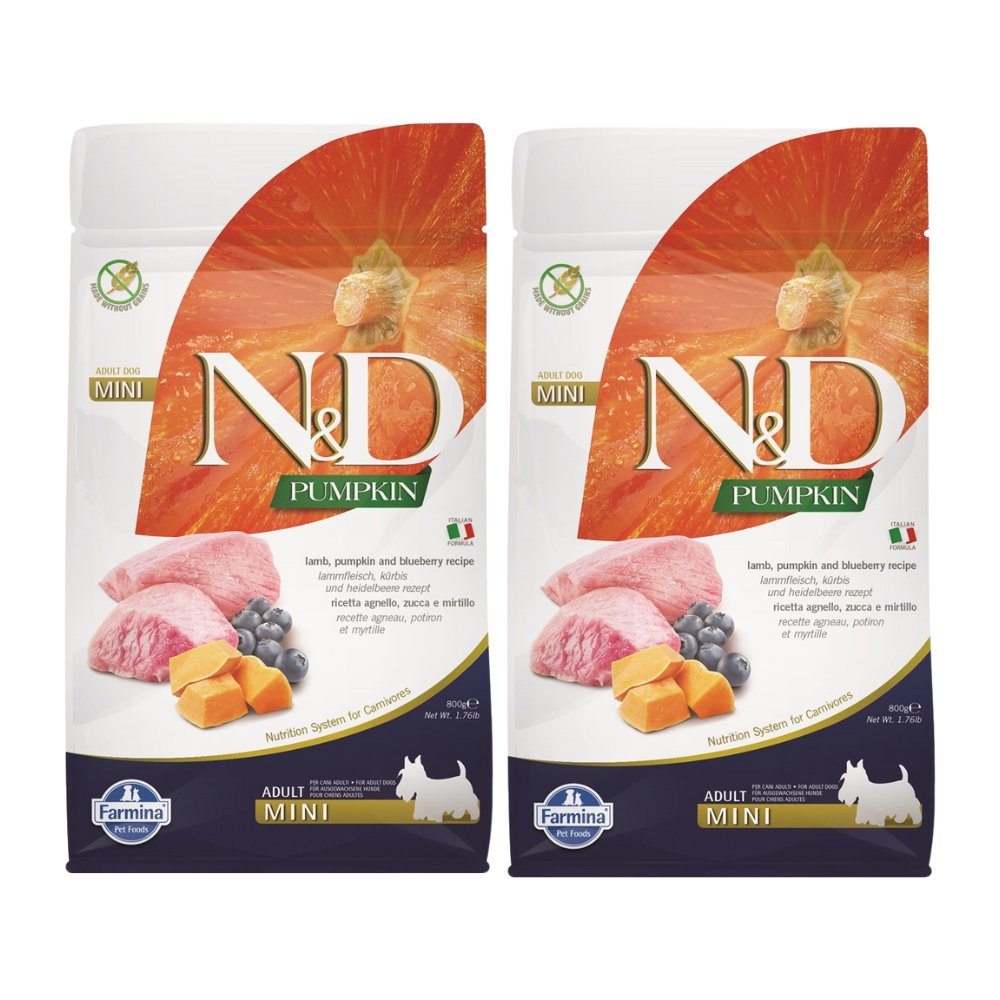 Farmina N&D Pumpkin jagnięcina adult małe rasy 800 g × 2