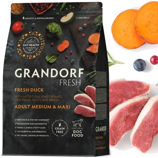 Grandorf Fresh kaczka adult średnie rasy, duże rasy 10 kg