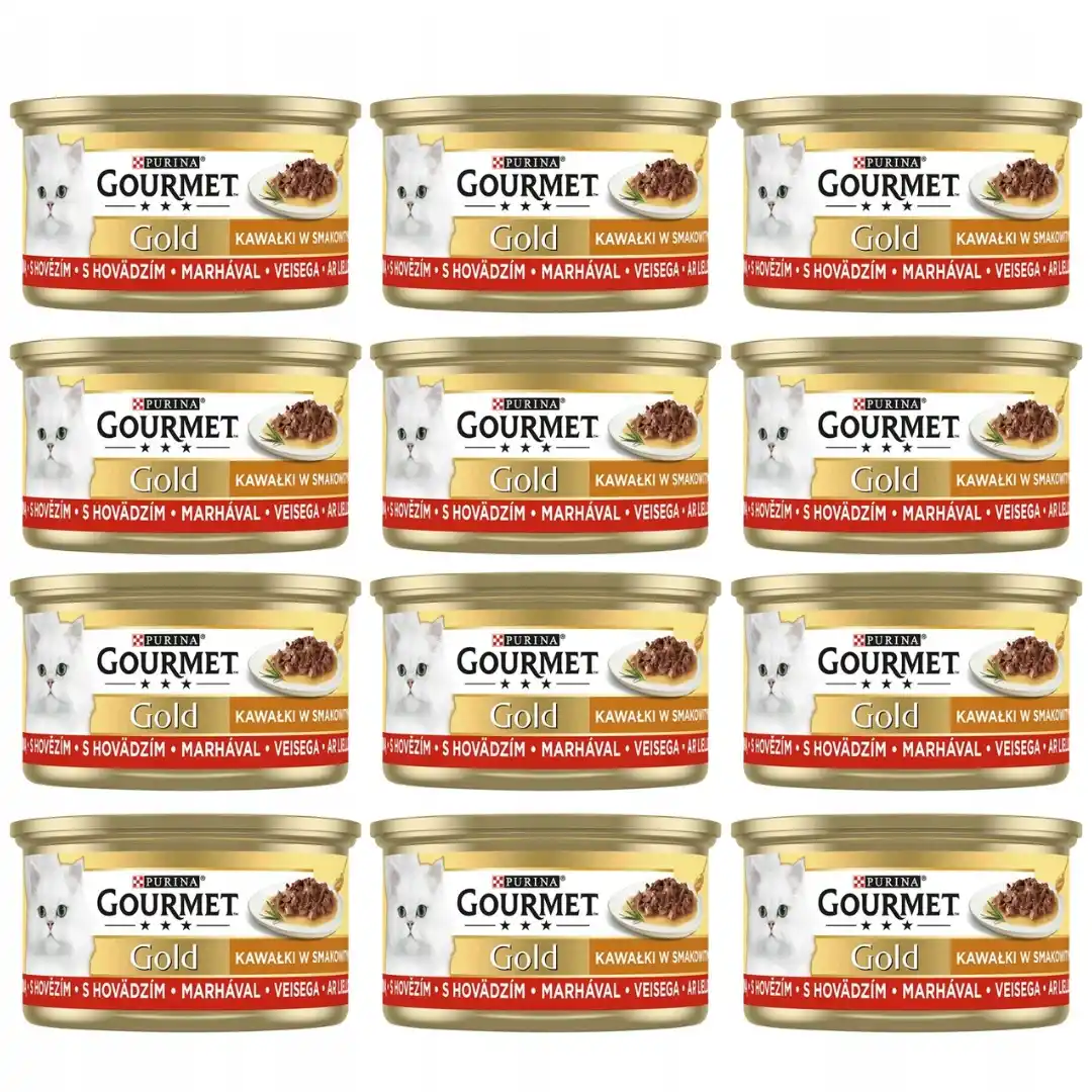 Purina Gourmet Gold wołowina w sosie adult 85 g × 12