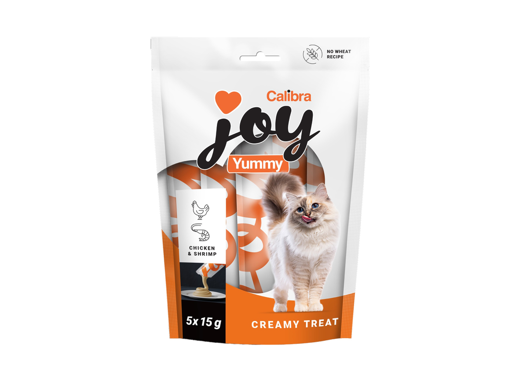Calibra Joy Yummy kurczak, krewetki pasztet 15 g × 5