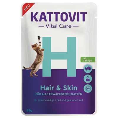 Kattovit Vital Care Skin & Coat drób w sosie adult 85 g