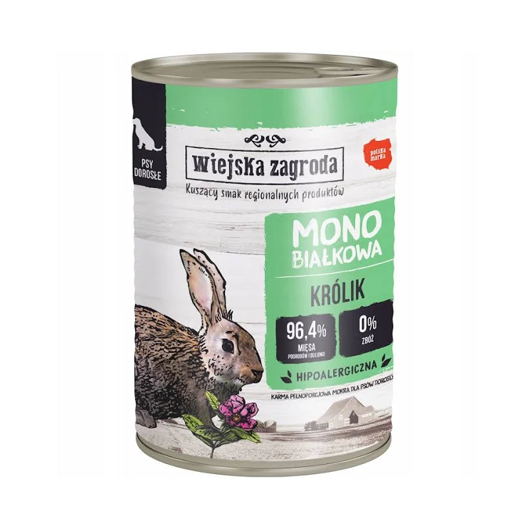 Wiejska Zagroda Mono królik adult 400 g