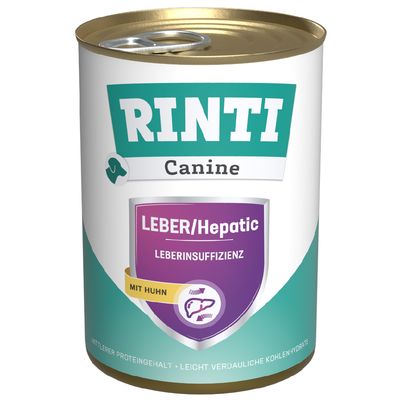 Rinti Canine Hepatic kurczak adult 400 g × 24