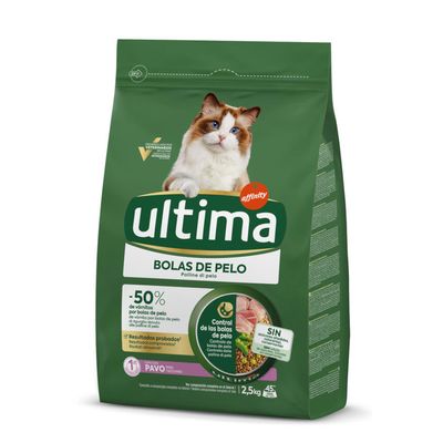 Ultima Hairball indyk z ryżem adult 2,5 kg × 2