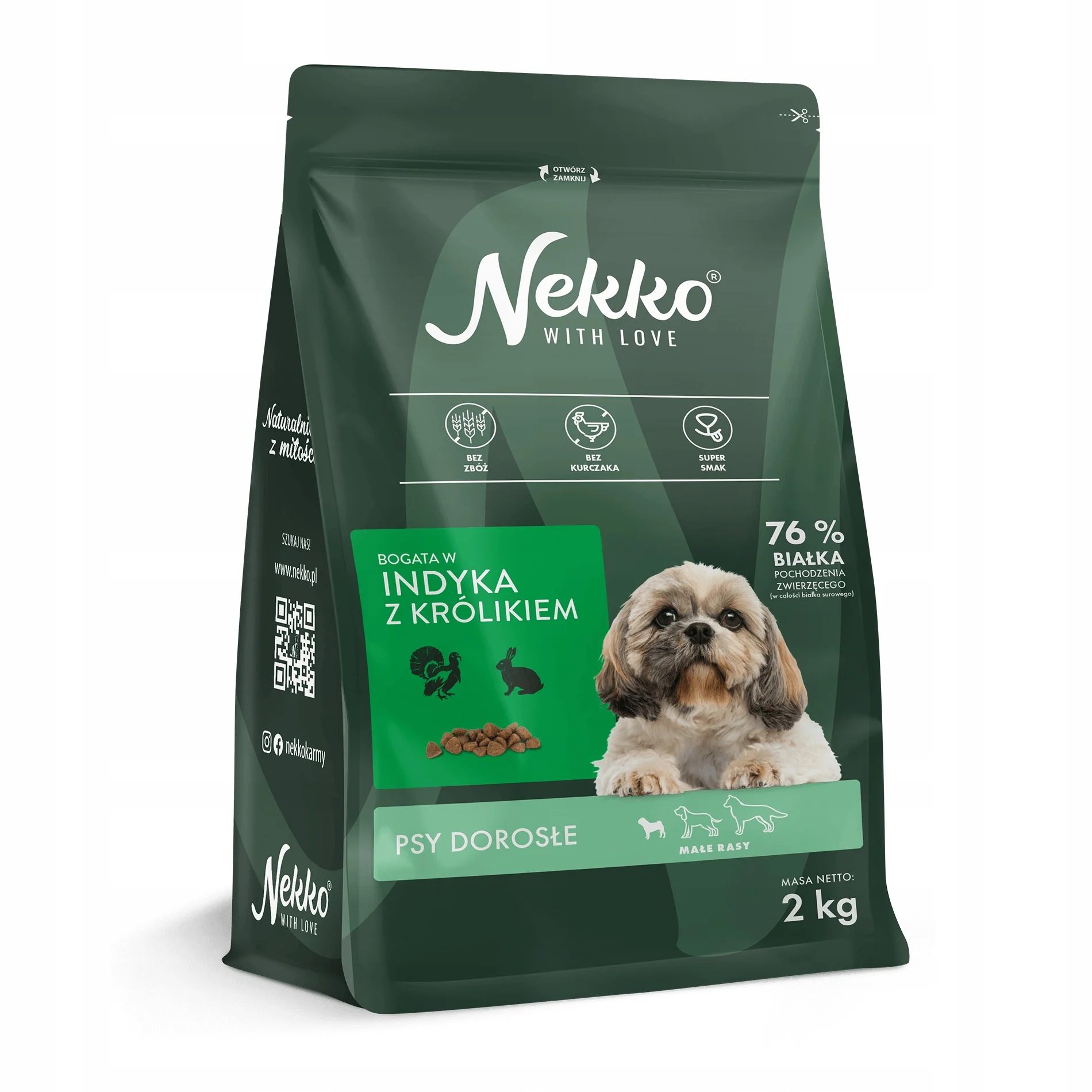 Nekko Gf indyk, królik adult małe rasy 2 kg