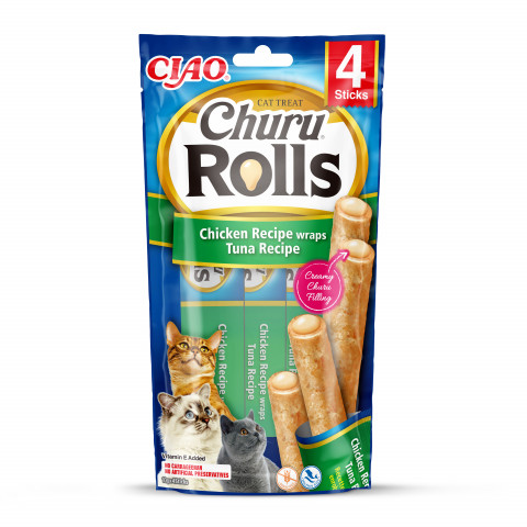 Inaba Churu Rolls kurczak, tuńczyk 10 g × 4