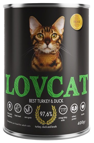 Lovcat Best indyk, kaczka 400 g