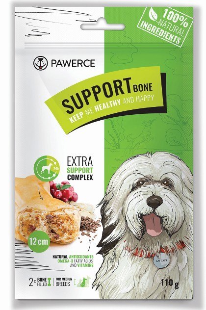 Pawerce Support Bone wołowina średnie rasy 55 g × 2